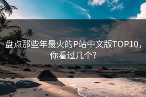 盘点那些年最火的P站中文版TOP10，你看过几个？