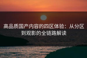 高品质国产内容的四区体验：从分区到观影的全链路解读