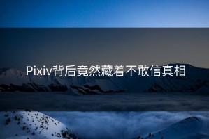 Pixiv背后竟然藏着不敢信真相