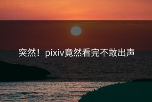 突然！pixiv竟然看完不敢出声