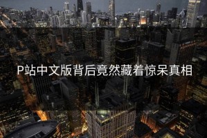 P站中文版背后竟然藏着惊呆真相