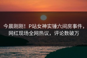 今晨刚刚！P站女神实锤六间房事件，网红现场全网热议，评论数破万