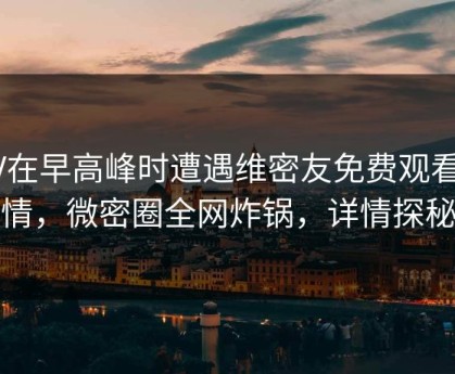 大V在早高峰时遭遇维密友免费观看 动情，微密圈全网炸锅，详情探秘