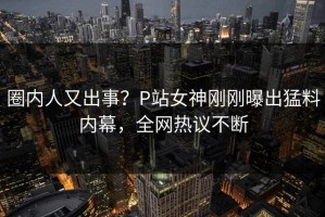 圈内人又出事？P站女神刚刚曝出猛料内幕，全网热议不断