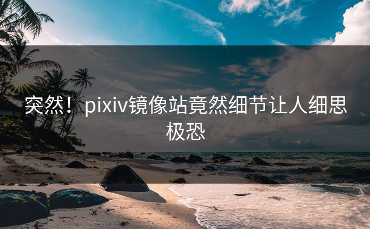 突然！pixiv镜像站竟然细节让人细思极恐