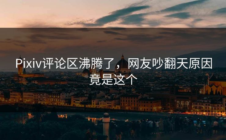 Pixiv评论区沸腾了，网友吵翻天原因竟是这个