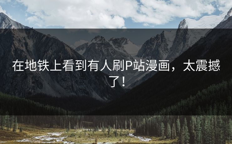 在地铁上看到有人刷P站漫画，太震撼了！