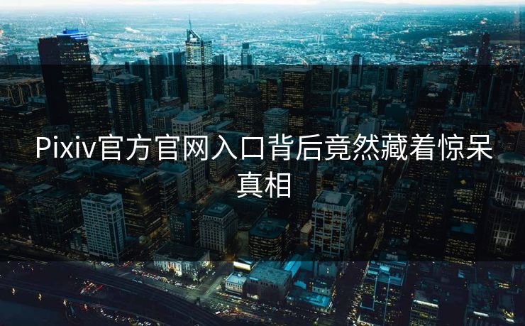 Pixiv官方官网入口背后竟然藏着惊呆真相
