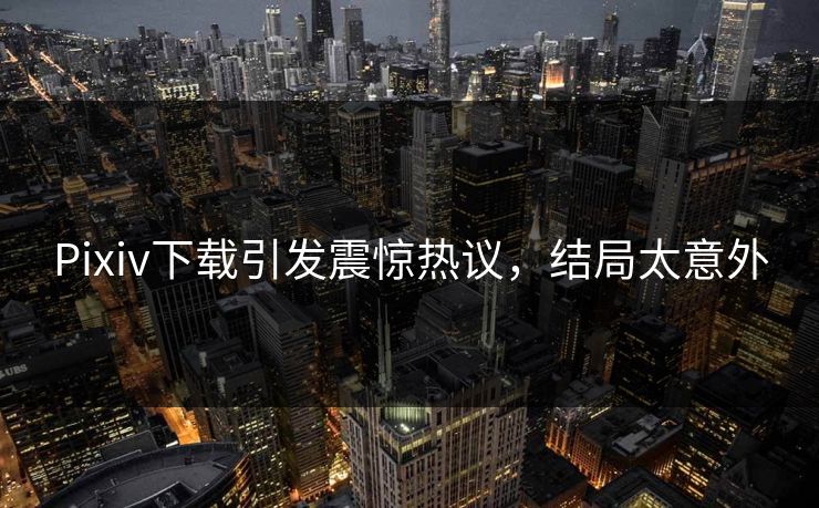 Pixiv下载引发震惊热议，结局太意外