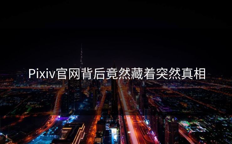 Pixiv官网背后竟然藏着突然真相