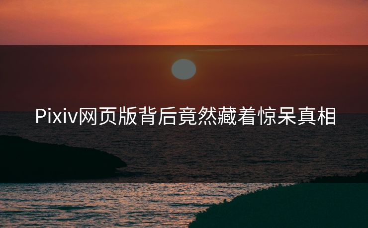 Pixiv网页版背后竟然藏着惊呆真相