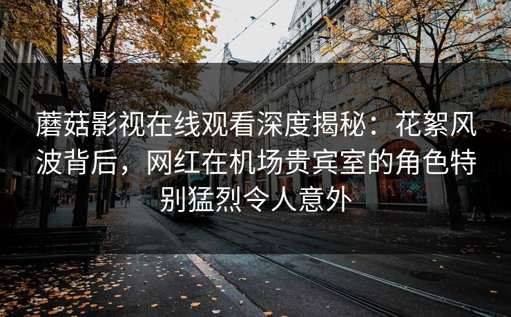 蘑菇影视在线观看深度揭秘：花絮风波背后，网红在机场贵宾室的角色特别猛烈令人意外